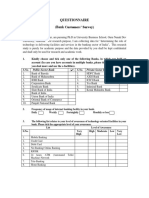 Questionnaire (Bank Customers' Survey) : S.No. Public-Sector Bank Private-Sector Bank