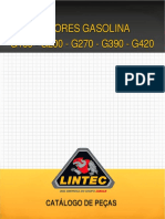 Motores Gasolina G160 - G200 - G270 - G390 - G420: Catálogo de Peças