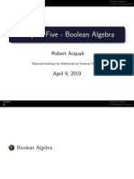 Chapter Five - Boolean Algebra: Robert Acquah