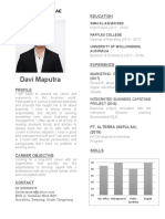 Davi Maputra: Curriculum Vitae Curriculum Vitae