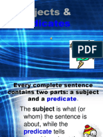 Subject and Predicate Notes