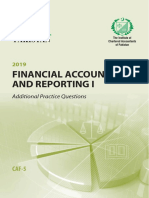 Financial Accounting and Reporting I: Additional Practice Questions