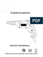 Drywall Screwdriver: Instructon Manual