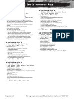 Achievement Tests Answer Key: Achievement Test 1 Achievement Test 4