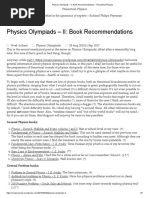 Physics Olympiads - II - Book Recommendations - Theoretical Physics