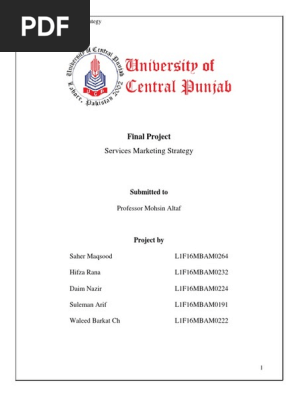 Services Marketing Project Hairdresser Pricing