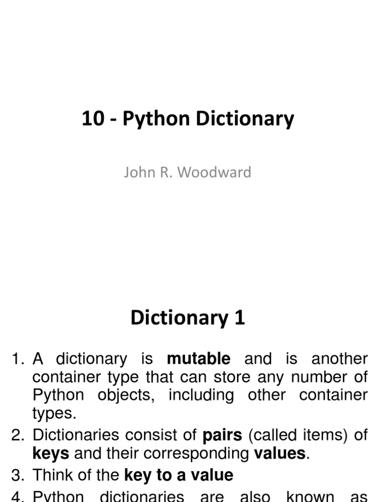 9 - Dictionary and Tuples | PDF | Software Development | Computer ...
