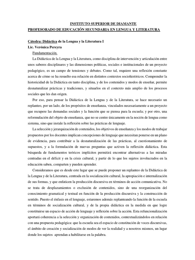 Didáctica de la Lengua y Literatura I | PDF | Prueba (evaluación ...
