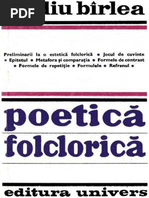 Birlea Ovidiu PoeticÄƒ FolcloricÄƒ 1979 Univers