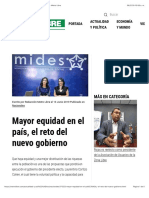 Mayor equidad en el país, el reto del nuevo gobierno - Metro Libre