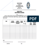 Brigada Eskwela Daily Attendance of Volunteers: BE Form 04