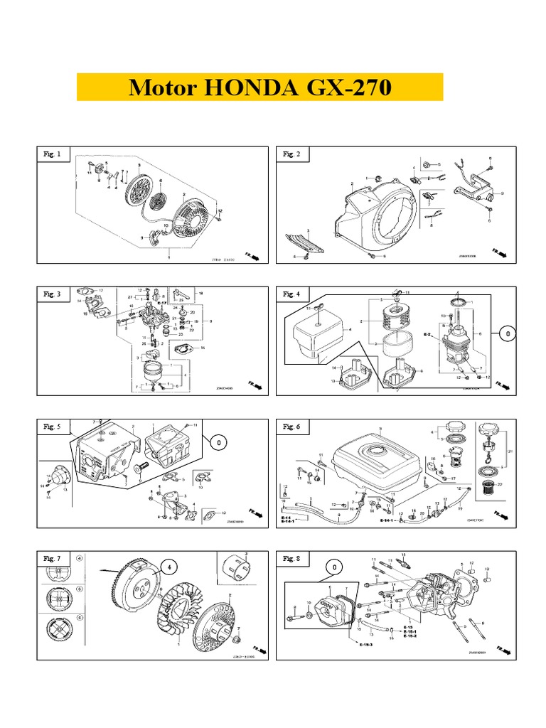 Motor Honda GX 270 | PDF | Propulsión | Máquinas