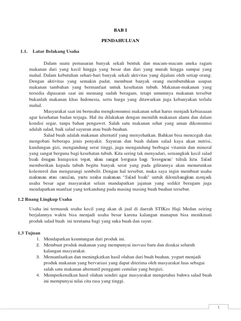 Makalah Kewirausahaan Pembuatan Salad Buah Docx