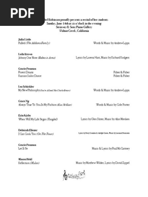 Recital program