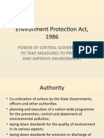 Environment Protection Act, 1986: Power of Central Government To Take Measures To Protect and Improve Environment