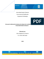 Guía para Elaboración de Plan de Trabajo