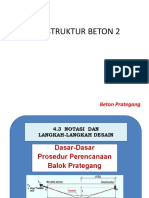 Langkah - Langkah Desain Balok Pratekan