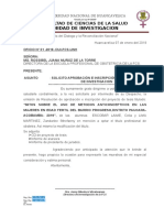 Oficio #01 Solicito Su Aprobación e Inscripcion Vía Acto Resolutivo de Proyecto de Tesis.