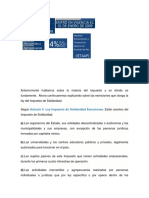 Artículo 4. Ley Impuesto de Solidaridad Exenciones