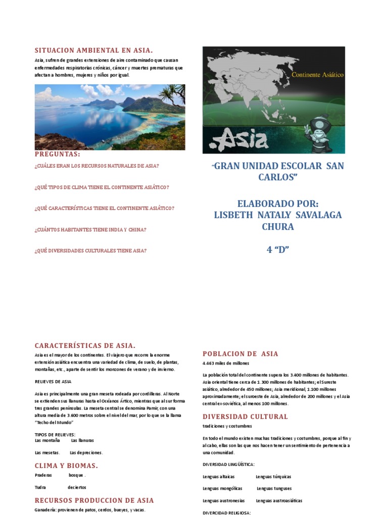 Situación Ambiental y Recursos en Asia | PDF | Asia | Asia del Sur
