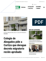 Colegio de Abogados pide a Cortizo que derogue decreto migratorio recién aprobado - Metro Libre