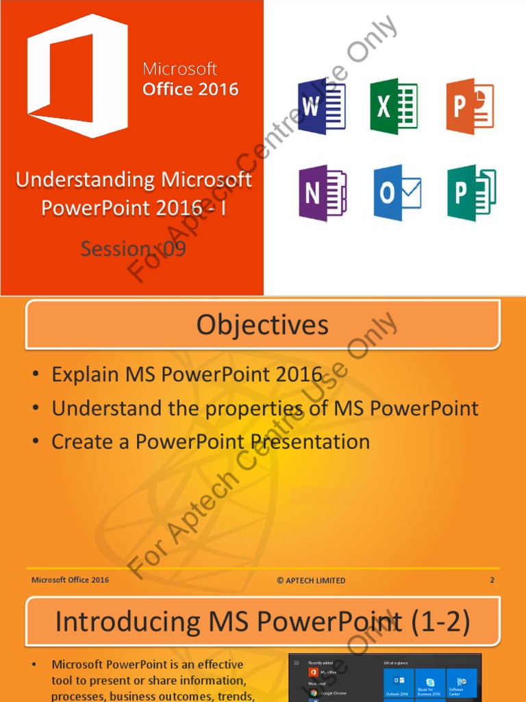 MS Office 2016 - S09 PDF | PDF | Microsoft Power Point | Application ...