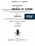 Manuel Des Études Grecques Et Latines. Tome I Grèce.