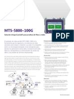 Mts 5800 100g Solucion Integral Portatil Para Pruebas de Fibra y Redes Es Resumenes de Productos y