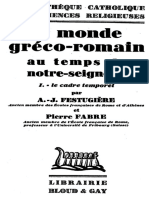 Le Monde Gréco-Romain Au Temps de Notre Seigneur - I Le Cadre Temporel.