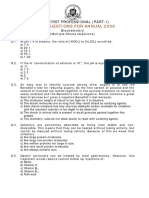 Biochemistry I MCQ PDF