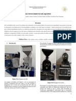 Reconocimiento de equipos en industrialización de café