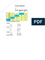 Tabla de manejo de fluidos de perforación con densidades, pesos y presiones