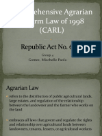 Comprehensive Agrarian Reform Law of 1998 (CARL) : Gomez, Mischelle Paola