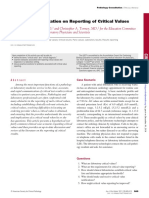 Pathology Consultation On Reporting of Critical Values