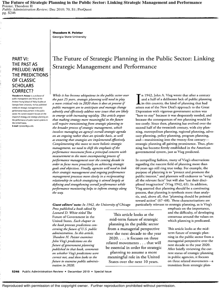 The Future Strategic Planning | PDF