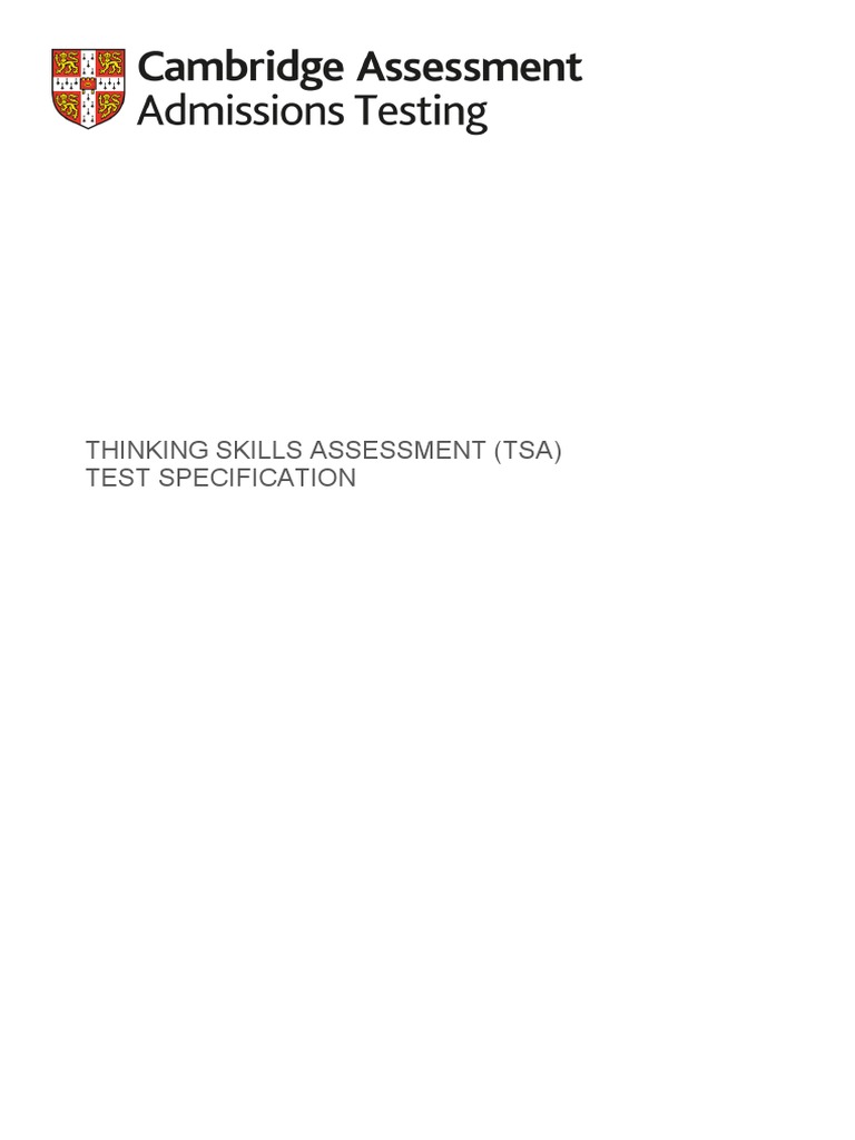 TSA Test Specification Overview | PDF | Argument | Reason