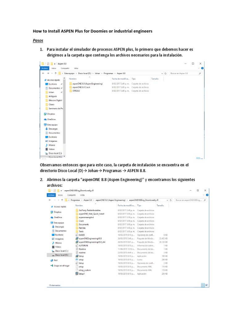 Instalación de ASPEN Plus Paso a Paso | PDF | Archivo de computadora ...