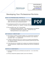 Developing Your Professional Portfolio: Contact Information