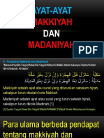 MAKKIYAH DAN MADANIYAH