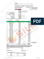 Sample Computation Only: Data Land, Inc