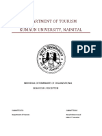 Department of Tourism Kumaun University, Nainital: Individual Determinants of Organizational Behaviour: Perception