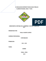 Monografía contable Support Computer SAC