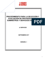 Seleccion y Evaluacion de Proveedores JJ Services