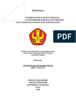 Proposal: Pengaruh Efisiensi Modal Kerja Terhadap Yang Terdaftar Di Bursa Efek Indonesia (Bei)