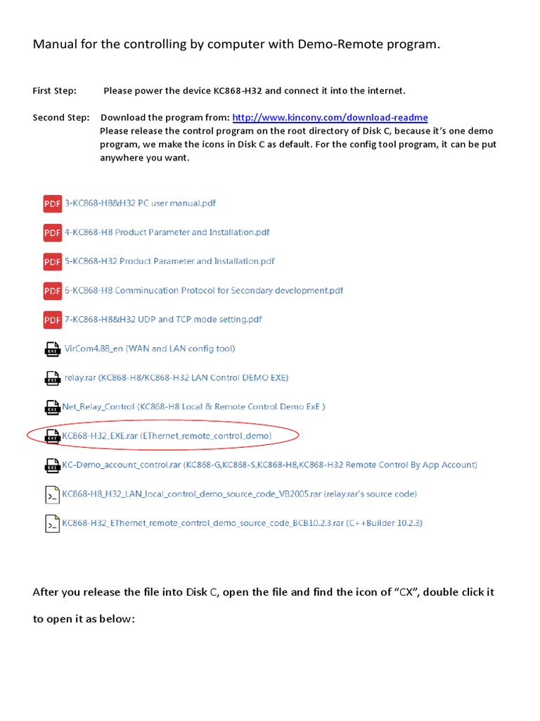 KC868-H32 Computer Control Manual | PDF