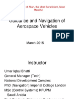 Guidance and Navigation of Aerospace Vehicles: March 2015