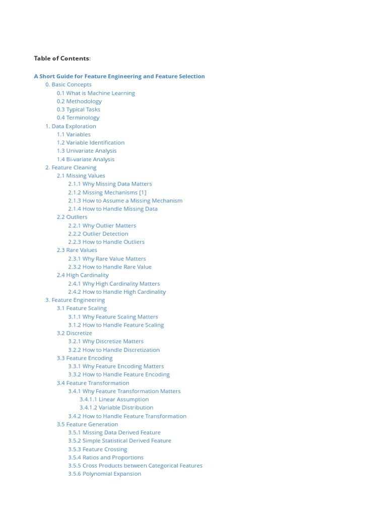 Feature Engineering & Selection Guide | PDF | Outlier | Dependent And ...