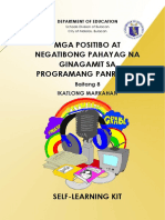 CZY FINAL SLK Mga Positibo at Negatibong Pahayag Sa Programang Panradyo