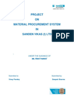 Project ON Material Procurement System IN Sanden Vikas (I) LTD