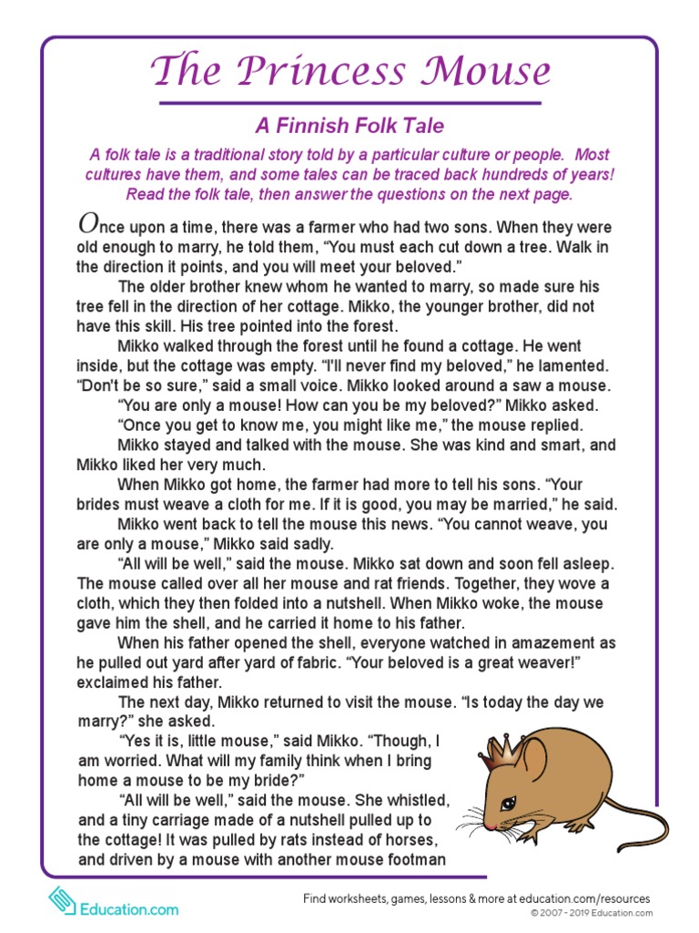 Folktales Princess Mouse | PDF | Fairy Tales